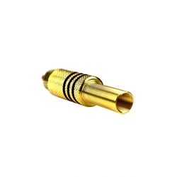 Plug Rca Evus C-072 Macho Gold Com Mola