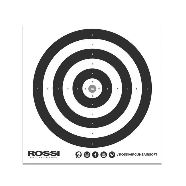Alvo Treino Airguns Airsoft 14x14cm - Preto - 20und (Rossi)
