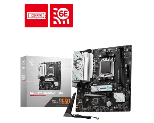 Placa Mãe MSI B650M Gaming WI-FI, AMD, AM5, DDR5 - 911-7E30-004