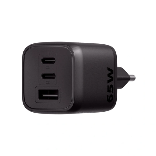 Carregador Ultrarrapido 65w C/ 3 Portas Usb (1 Usb-a + 2 Usb-c) Gan Ec21 4820190