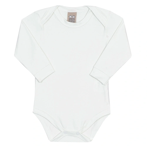 Body Manga Longa Off White Randa Mundu - Unissex
