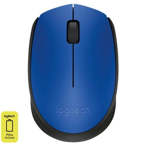 Mouse Logitech Sem Fio M170 Azul