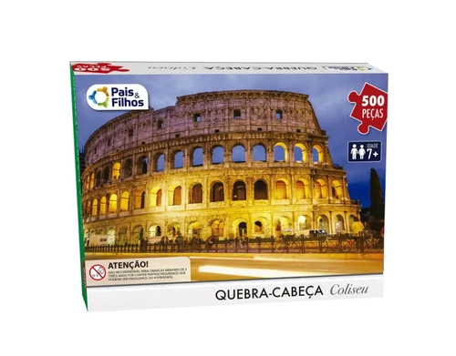 Quebra-cabeça Roma Coliseu 500 peças 7265 - Pais e Filhos