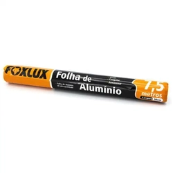FOLHA DE ALUMINIO ROLO 30CM X 7,5M FOXLUX