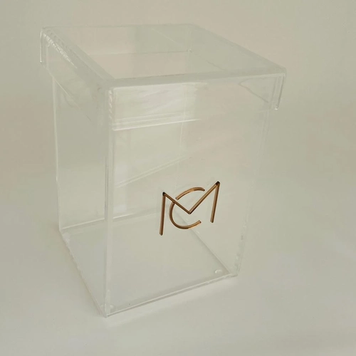 Porta objetos M com tampa - Logo alto relevo inicial ou desenho