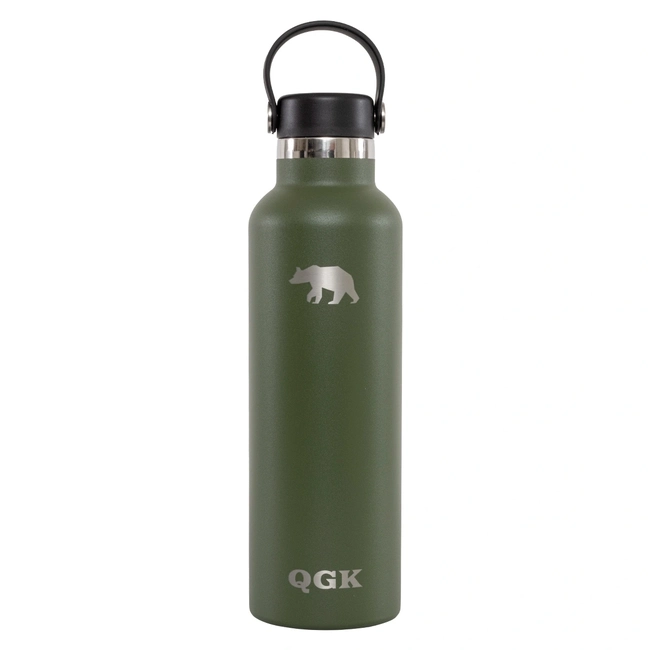 Garrafa Térmica PE 25 OZ 750ml com Tampa - QGK (Verde Militar)