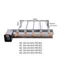 Kit Giratorio Inox Lobo 5 Espetos Gsa 5/63 Pre Regulável