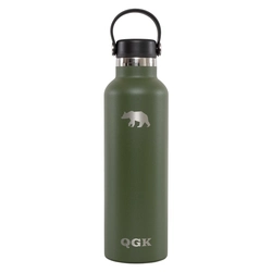 Garrafa Térmica PE 25 OZ 750ml com Tampa - QGK (Verde Militar)