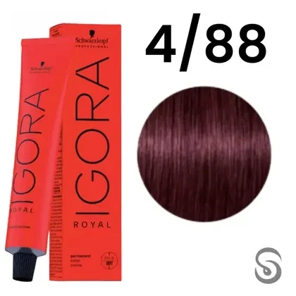 Schwarzkopf Igora Royal Coloração 4/88 Castanho Médio Vermelho Extra 60ml