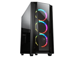 Gabinete Gamer Cougar MX660-T RGB, Mid Tower, Vidro Temperado, Black, ATX, 3x Fans, 385BMS0-0005