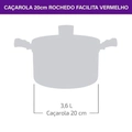 Caçarola Rochedo Facilita Vermelho 20cm - Cxm / 4