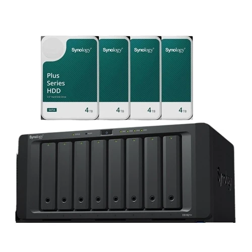 Servidor Nas Synology Diskstation DS1821+ Com 16TB (4 Hds Synology 4TB )