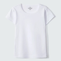 Blusa Manga Curta Meia Malha Básica Branca Hering - Feminino