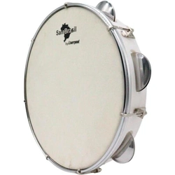 Pandeiro 10” Premium Pele Branca Sambrasil Liverpool Branco