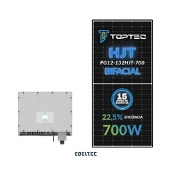 Gerador Edeltec Solar Deye 56,00 Kwp Tri. 380v Metalico (40k/700w Bifacial)