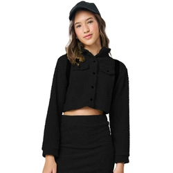 Casaco em Malha Teddy Pokotinha - Feminino