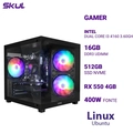Computador 3000 Core I3 4160 3.60ghz Mem 16gb (2x8) Ddr3 Ssd 512gb Nvme Rx 550 4gb Fonte 400w Linux Ubuntu