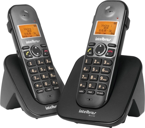 Telefone S/ Fio Id + Ramal C/ Entrada P/ Fone de Ouvido Ts 5122 Preto 4125122