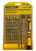 Kit de chave para manutenção profissional 33 em 1 Chave Phillips Fenda Com ímã Bom-3104 - BomVink
