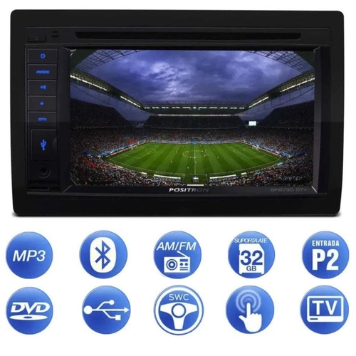 Positron Dvd 6,2 2 Din Sp8730dtv Tv/ Bt/ Usb/ Sd/ Auxiliar