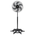 Ventilador Osc de Coluna Steel 50cm 6 Pás - Bivolt - Preto/prata