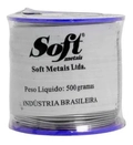 Solda Estanho 60x40 1mm C/ Fluxo Rolo 500g - Soft Metais.