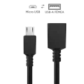 ADAPTADOR OTG MICRO USB PARA USB 2.0 15CM PRETO - PAMUP-15 - PCYES