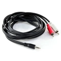 Cabo De Áudio Pcyes 2 RCA Macho Para P2 3.5mm Macho 28awg Puro Cobre 2 Metros - P2r35-2