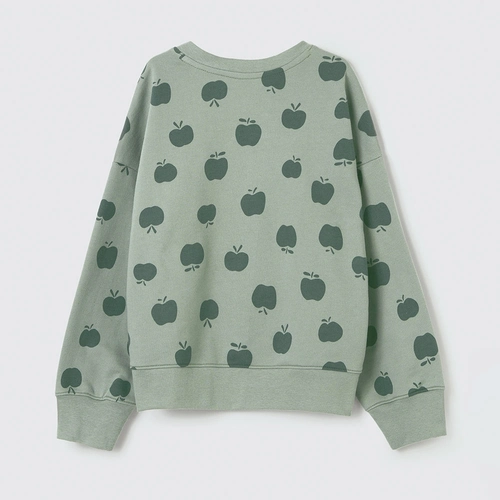 Blusão Moletom Estampado Maçã Verde Hering - Feminino
