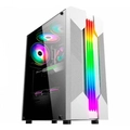 Gabinete Gamer K-Mex Bifrost W1A9 White Painel LED RGB Branco - CGW1A9RH0010BOX