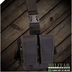 Embornal Tático Carregador Fuzil Quádruplo (Preto)