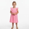 Vestido Regata By Gus Com Babados Feminino - Rosa Neon