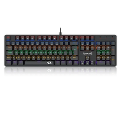 Teclado Mecânico Gamer Redragon Valheim Rainbow Preto Switch Azul - K608-R PT-BLUE