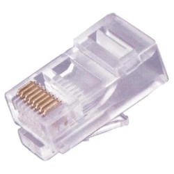 Conector Rj45 8x8 Cat5e (pacote C/100 Conectores) Cy-p8p8c00-100