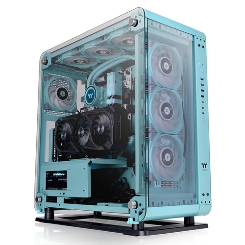 Gabinete Gamer Thermaltake Core P6 TG, Mid-Tower, Turquoise, Vidro Temperado - CA-1V2-00MBWN-00