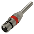 Plug Cannon Femea Vermelho Corpo Metalico Com Mola