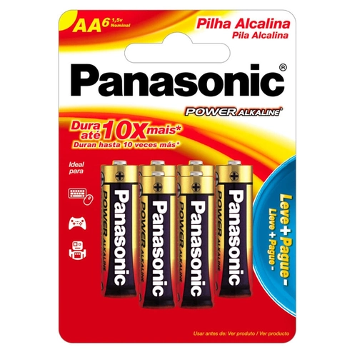 Pilha Alcalina Aa C/6 Lr6xab/l6p5192