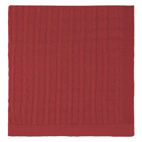 Manta Tricot Trançada Unissex – Vermelha