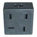 Plug Adaptador Duplo Fone/ Fax/ Modem Preto