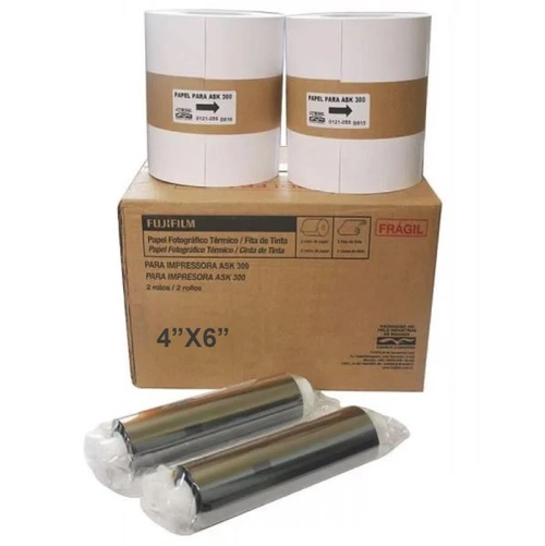 Papel ASK-300 - 2 Rolos - 400 Fotos 15x20