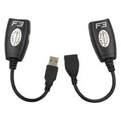 Cabo Extensor USB Via Cabo de Rede Jc-ad-2rj45 814