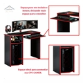 Mesinha Gamer Escrivaninha Preto Vermelho Romar
