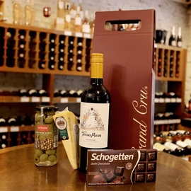 Kit de Presente Queijo e Vinho