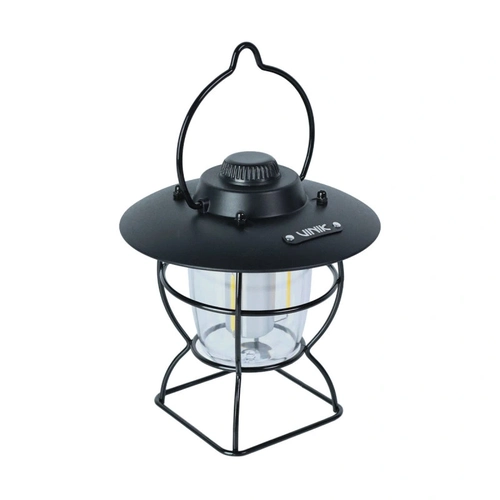 Luminaria Lampião Led Vinik Preto Recarregável - Vklgh12
