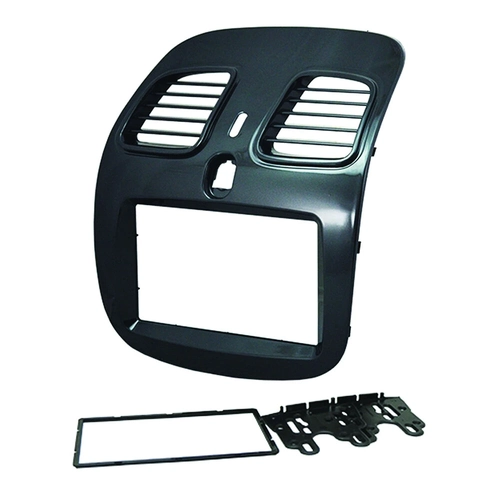 Moldura Fiamon 2 Din Grand Siena/ Palio Sporting Grafite Escuro Brilhante