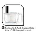 Multiprocessador Com Liquidificador Arno Multichef 4 Em 1 Mp60 110v