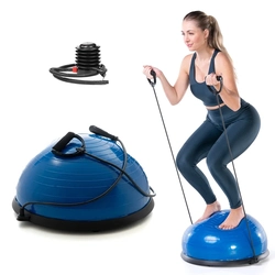 Meia Bola Suíça Pilates Yoga Step com Alça Essencefit