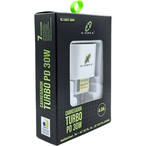 Carregador Flex Turbo 6A 30w Usb-C Tipo-C - XC-UR27