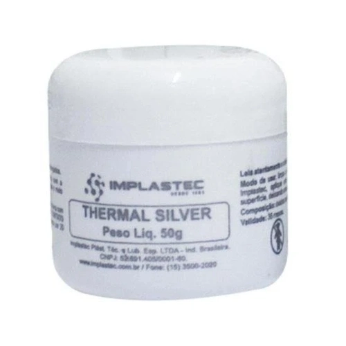 Pasta Termica 50g Thermal Silver Prata Implastec