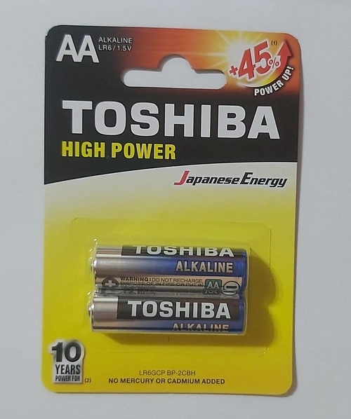 Pilha Alcalina AA Cartucho com 2 Unidades - Toshiba